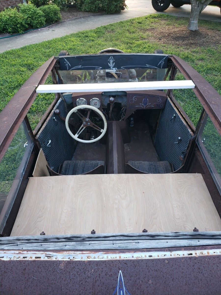 1928 ford model a sedan brown rwd manual rat rod