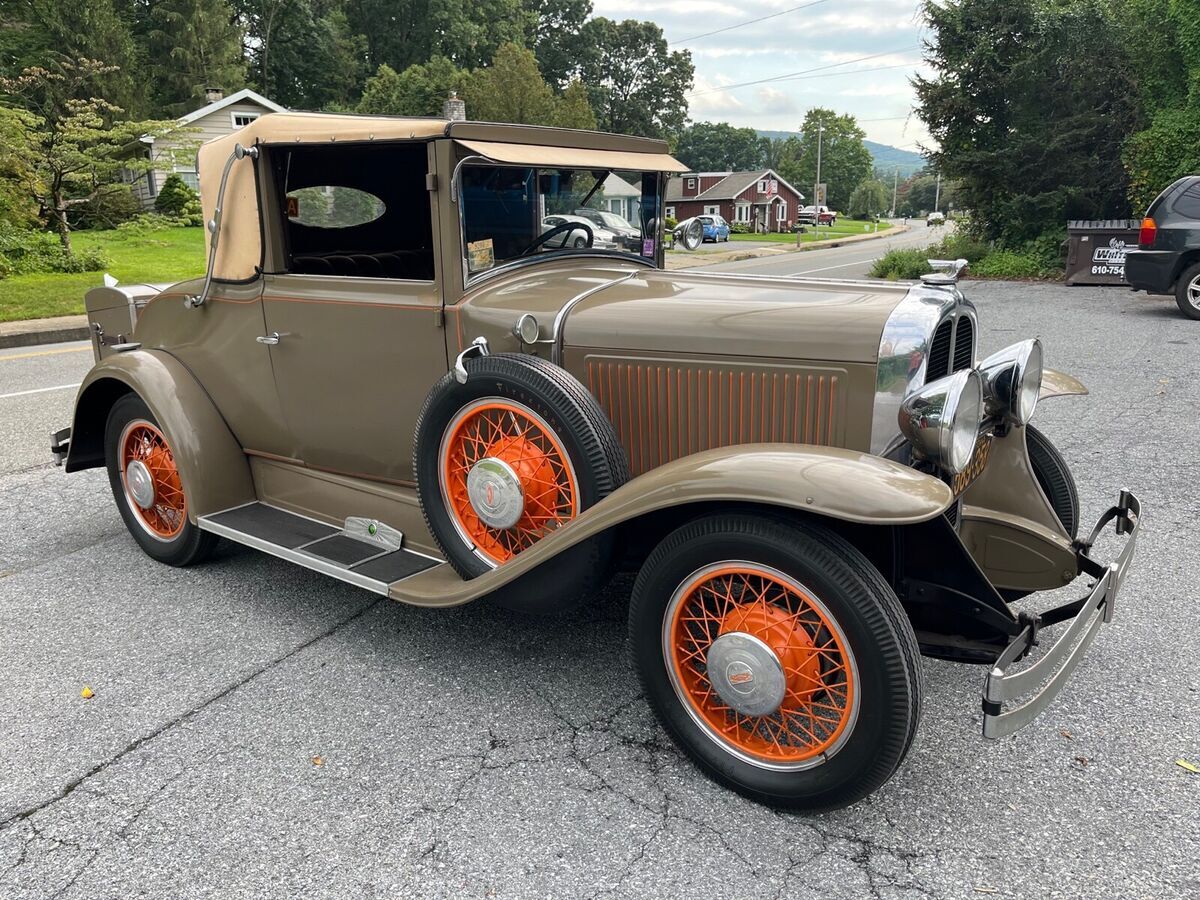 1929 pontiac deluxe six convertible brown rwd manual