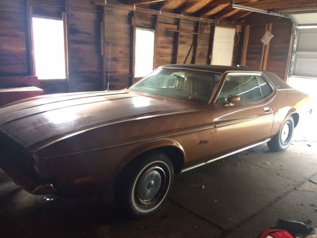 1971 mustang grande - brown - garage find for parts