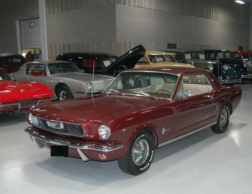 1966 ford mustang vintage burgundy 289 v8 automatic 50486 miles