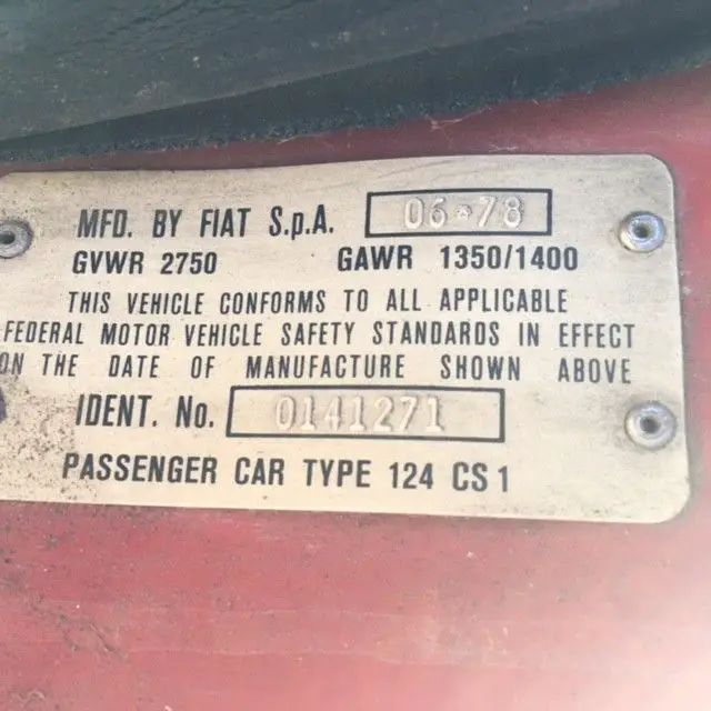 california car, no reserve,1978 fiat 124 spider 2000, project