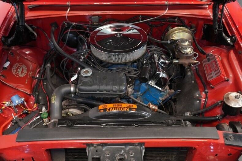 v8 auto classic vintage collector galaxy red white droptop restored holley msd