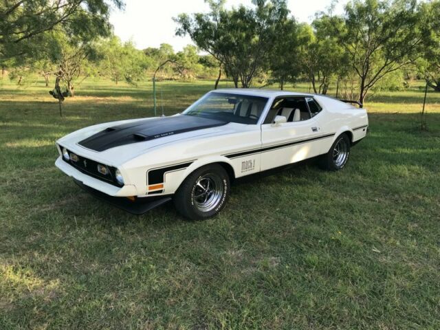 1971 ford mustang mach1 fastback 351c auto ps pb ac build sheet 42144 miles whit