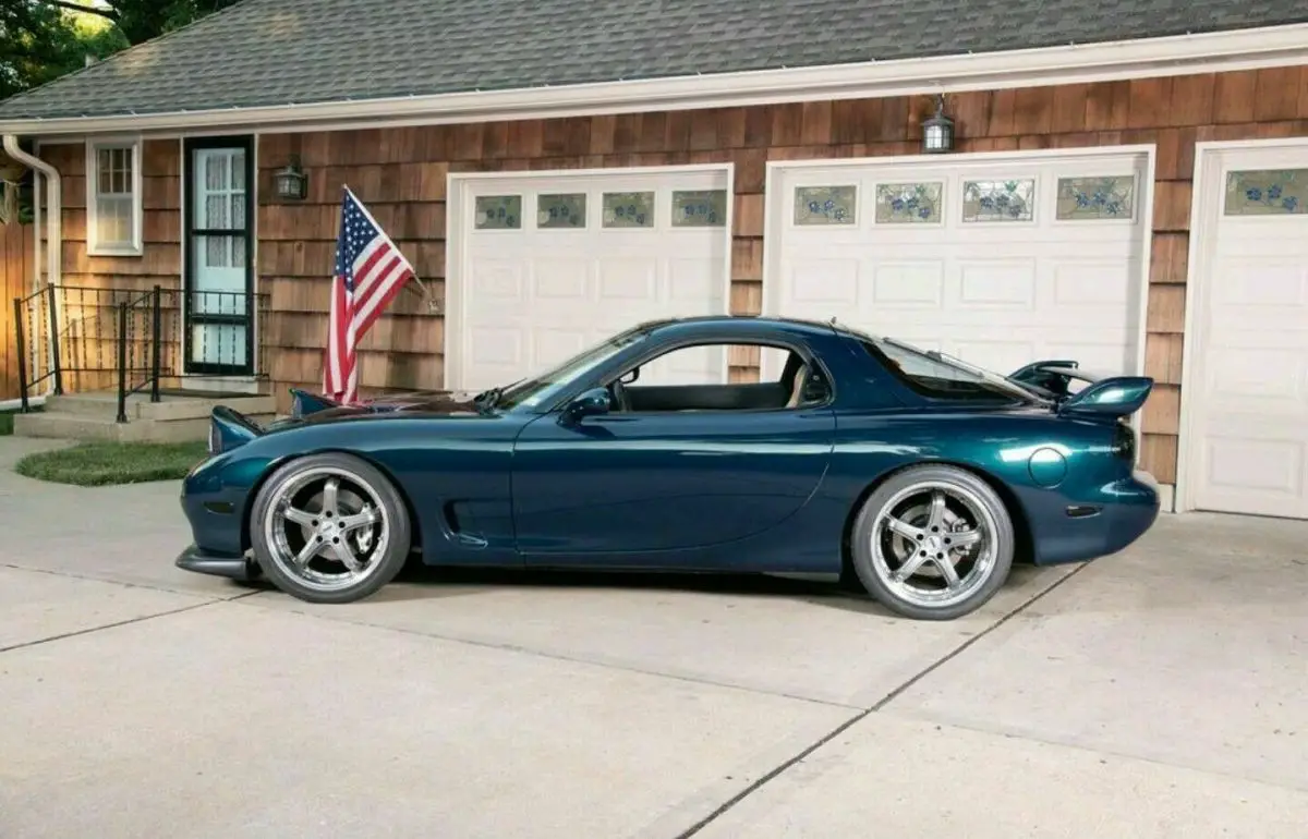 1994 mazda rx-7 fd twin turbo 13b rotary coupe montego blue rwd manual