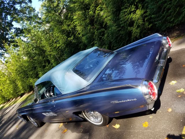 1963 thunderbird convertible, all original blue interior blue exterior