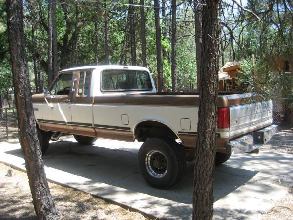 1987 ford f-250 xlt lariat 4x4 extened cab 8' bed from arizona
