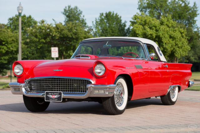 ride in sizzling style in this red hot '57 t-bird