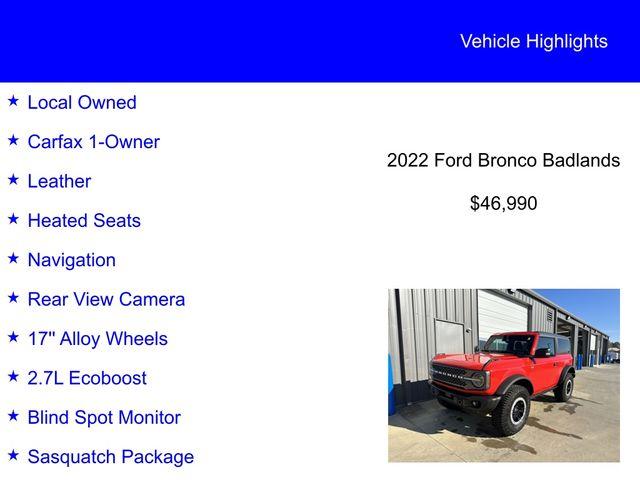 2022 ford bronco badlands