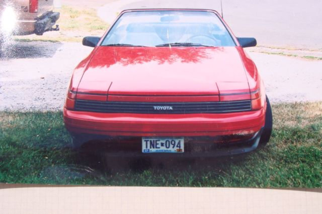1989 red toyota celica convertible