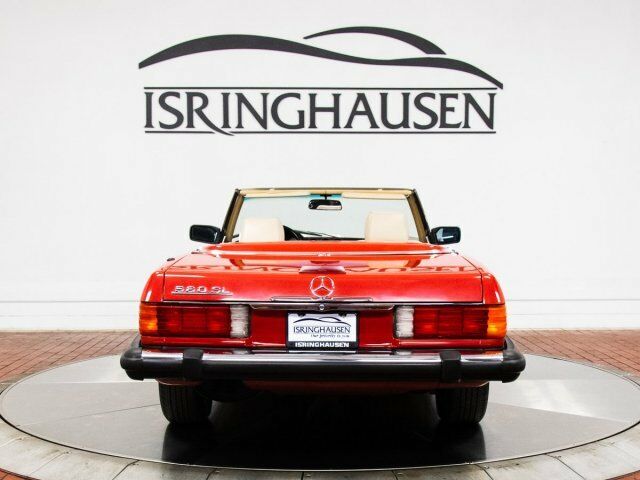1989 mercedes-benz sl 560sl roadster 38733 miles signal red convertible 5.6l v8