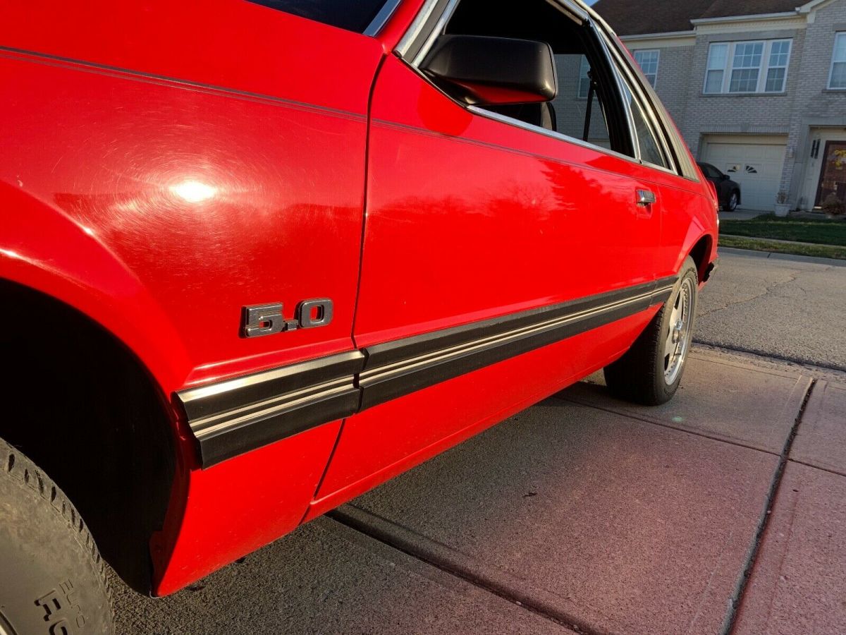 1979 mustang 4 speed manual 5.0l v8 302 red hatchback black leather cassette