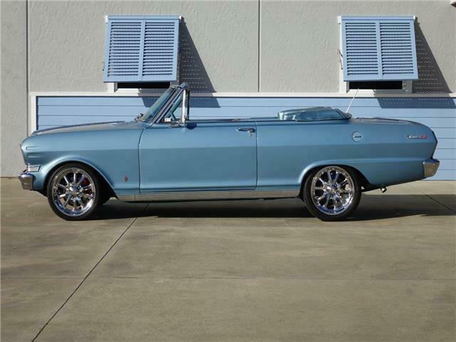 1963 chevy nova restomod - v8 - automatic - monaco blue