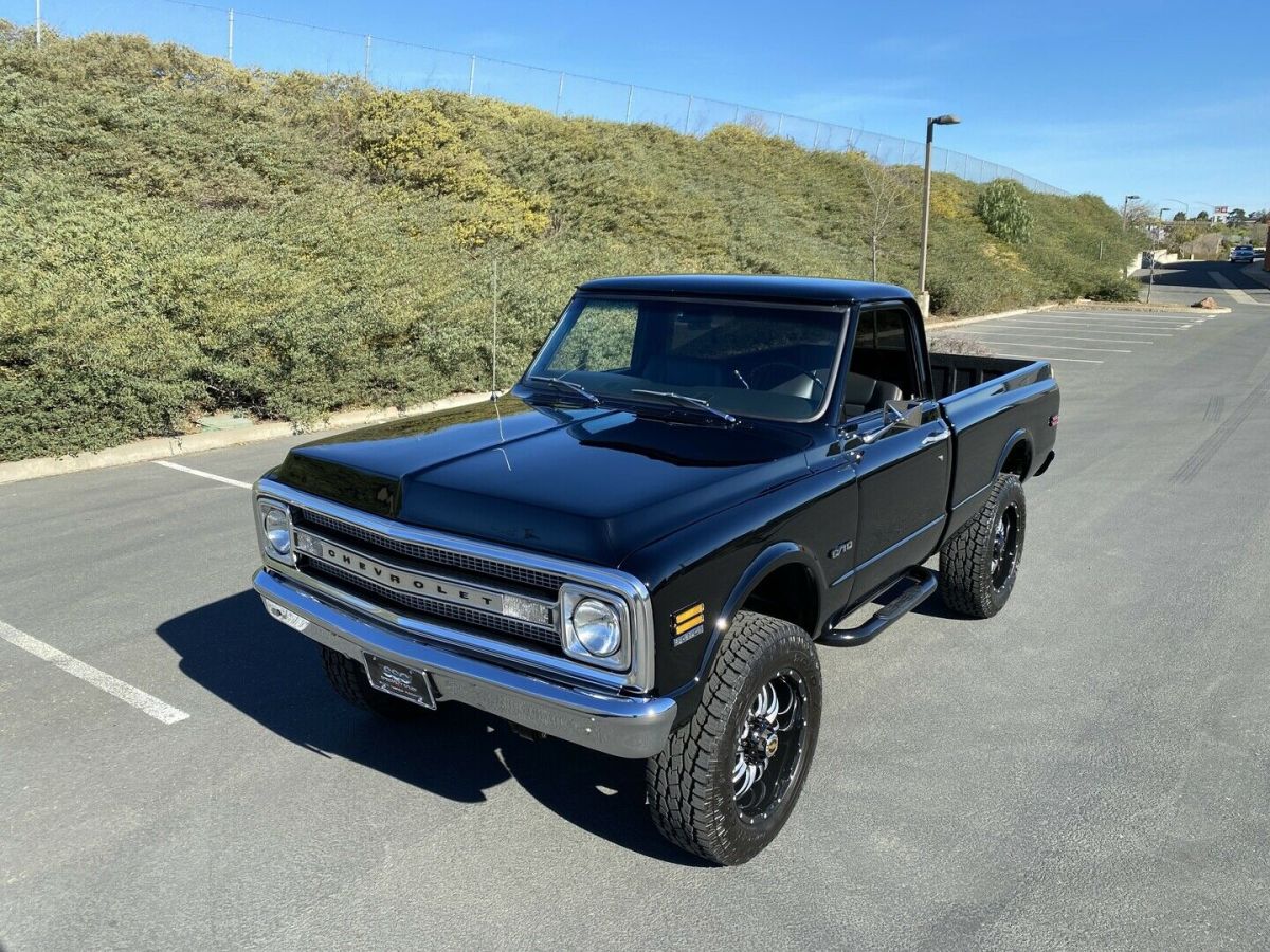 1969 chevrolet k10 266 miles black 4x4 pick up th400 automatic