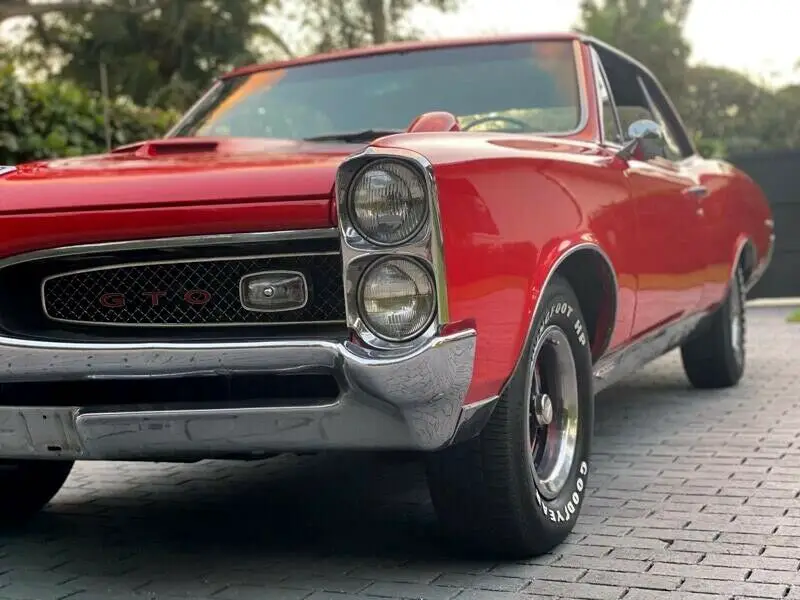 1967 pontiac gto 2dr cpe 501 miles red classic car 400ci 6.5 litre v8 automatic