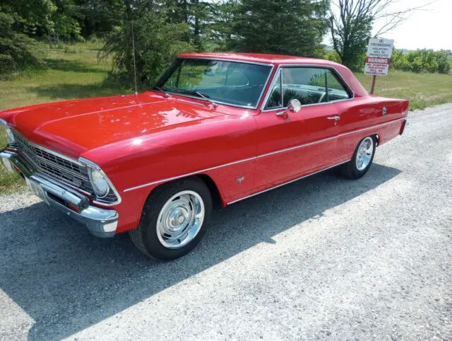 1967 chevrolet chevy ii coupe red rwd automatic hardtop