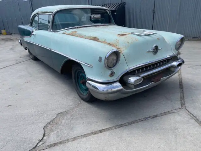 1955 oldsmobile 88 coupe green rwd automatic hardtop