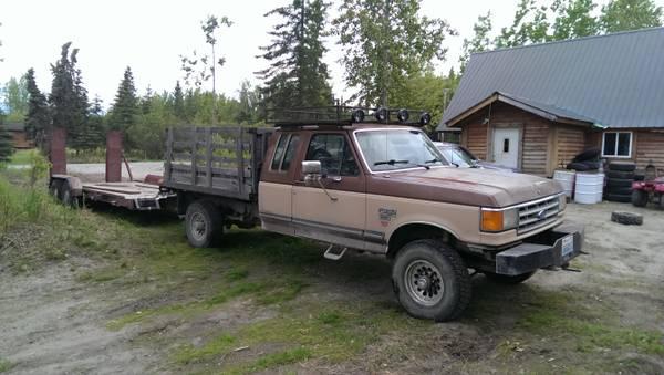 great f250 7.3l idi diesel & trailer for sale in sterling, alaska