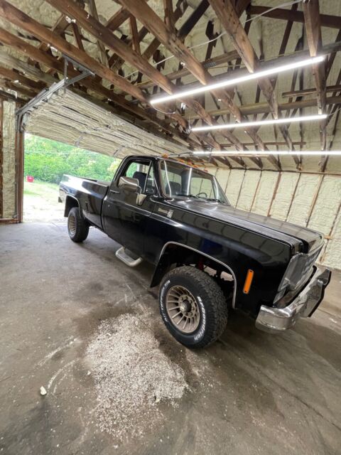 1978 chevrolet k-20 pickup black 4wd manual silverado