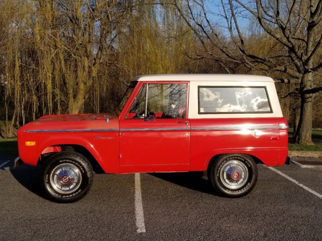 1974 ford bronco red explorer model survivor original paint auto p/s disc brakes