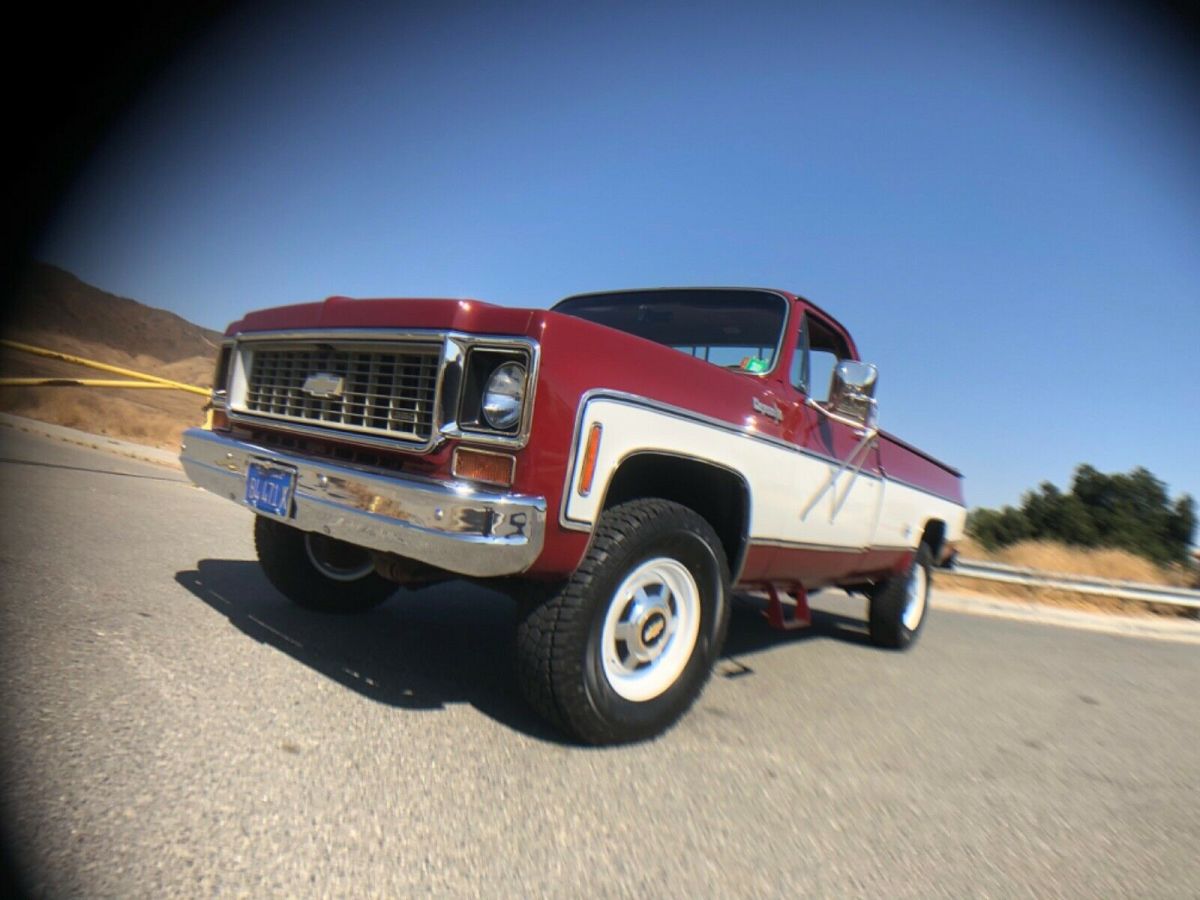 1974 cheyenne k20 camper special 4x4 one owner -} 65k miles {- cold ac 350/350th