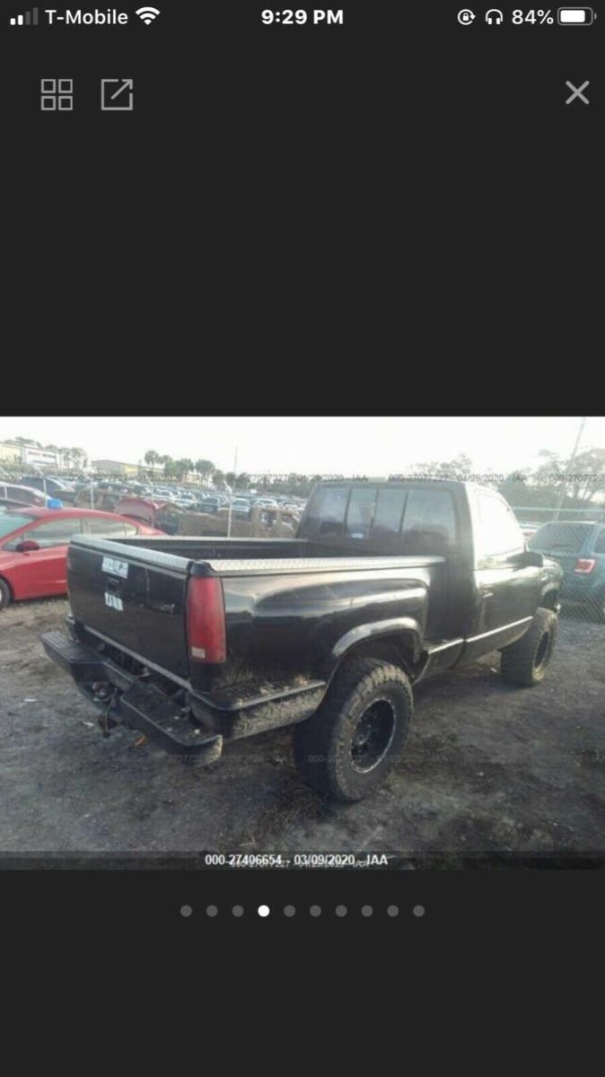 1993 chevy stepside 1500 4x4 runs drive excellent salvage title