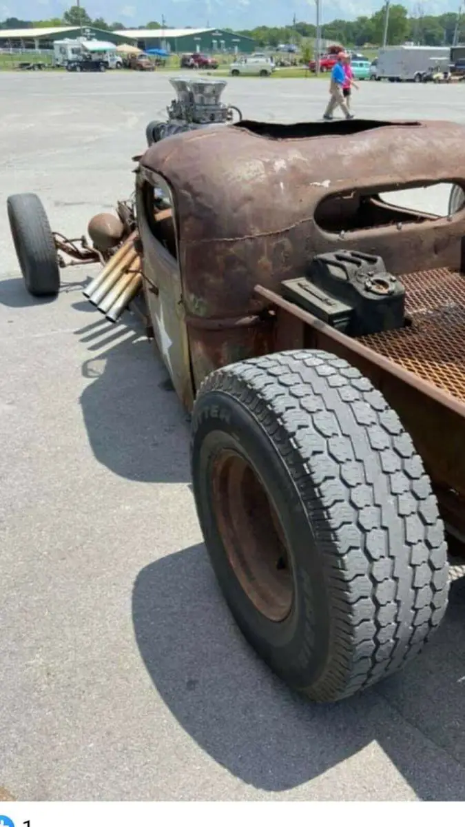 1945 military truck ,true ratrod , rat rod magazine cover,custom supercharger