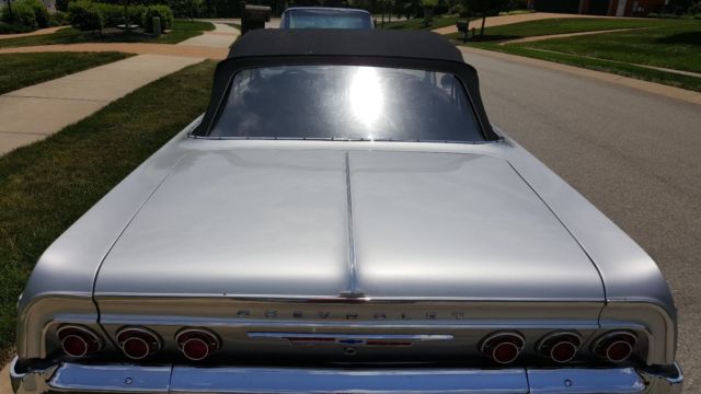 1964 silver & black convertsble impala ss customized from bumper to bumper