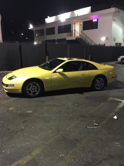 car collectors pearl glow yellow 1991 nissan 2+2 in flawless condition