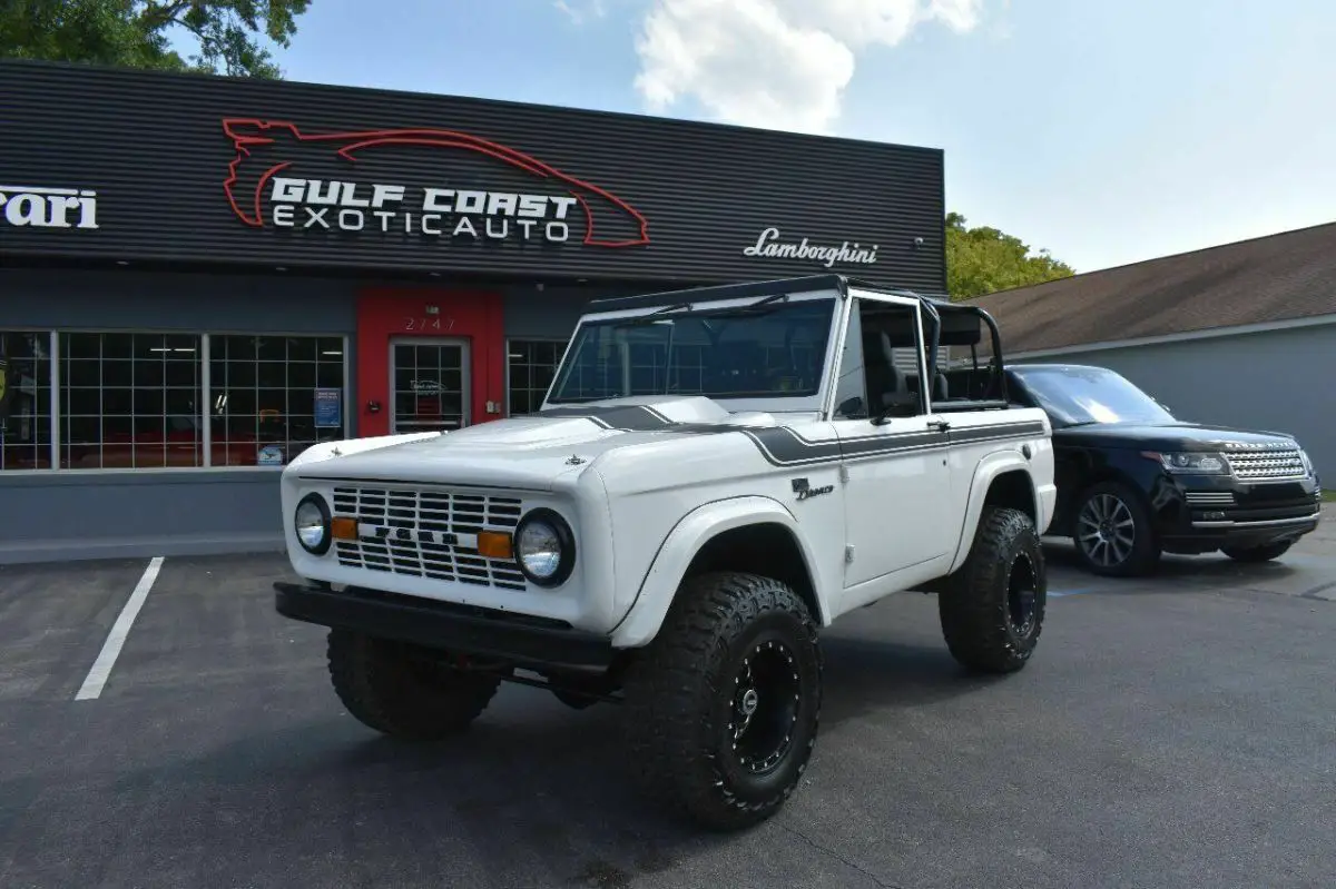 1971 ford bronco custom 66436 miles white suv v8 5.0l manual