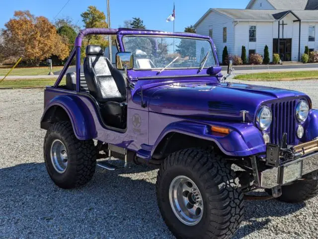 jeep cj5 1974 purple 304 v8 3-spd fiberglass restored