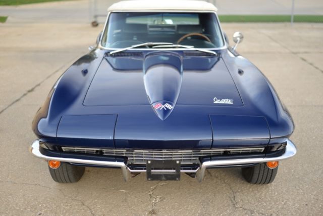 1966 corvette l-79 4 speed 2 top convertible - laguna blue - ncrs top flight
