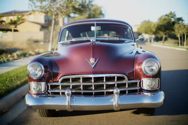 1948 madeira maroon cadillac fastback sedanette