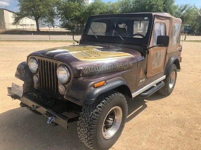 1980 jeep cj-7 golden eagle, 6 cyl. original paint, cold air conditioning