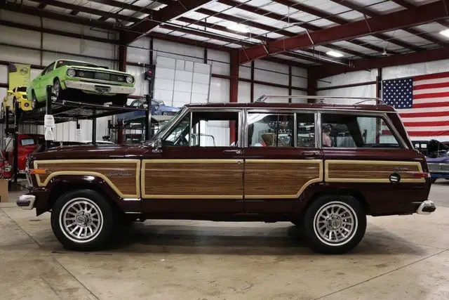 1987 jeep grand wagoneer 120663 miles black cherry pearl suv 360 v8 automatic