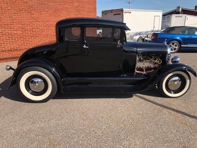 1929 ford model a five window coupe 50's style hotrod - all henry ford steel