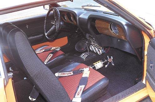 tangerine & cream 1969 mustang coupe
