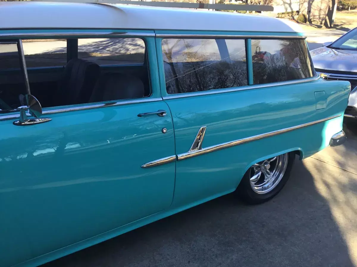 1955 chevrolet 210 blue 210 2 door station wagon