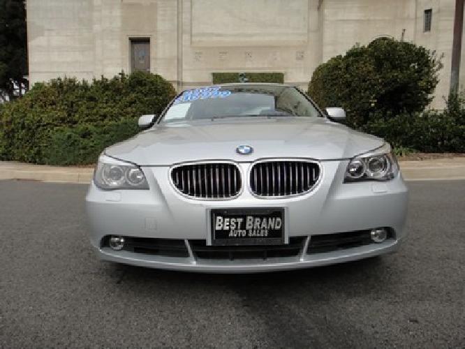 obo 2007 bmw 530i sedan 5-series silver black fully loaded navigation in glendale, ca