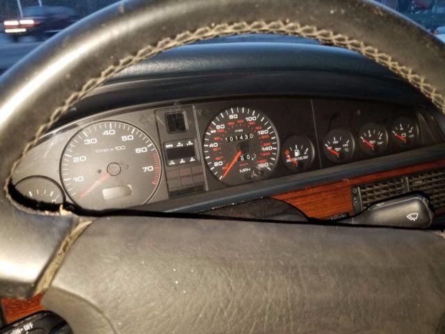 91 audi 100 2.3l 5 cyl, 102k original miles, pearl white, leather, wood grain