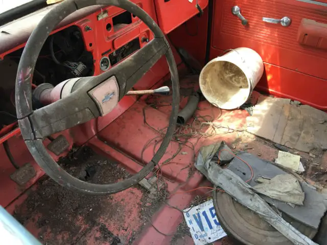1970 orange c-20 pick up truck barn find