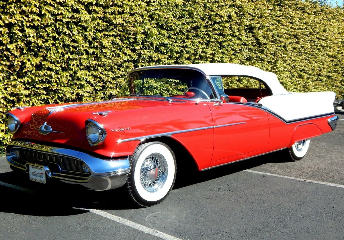 1957 oldsmobile starfire ninety eight convertible with j-2 tri power rocket v8