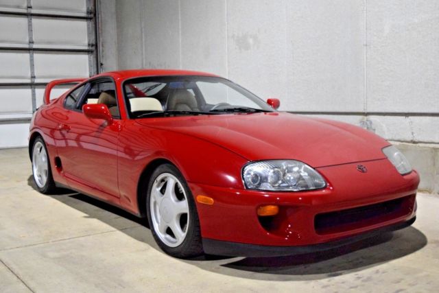 1994 toyota supra mkiv twin turbo targa top red all vin tags 2-owner new tires