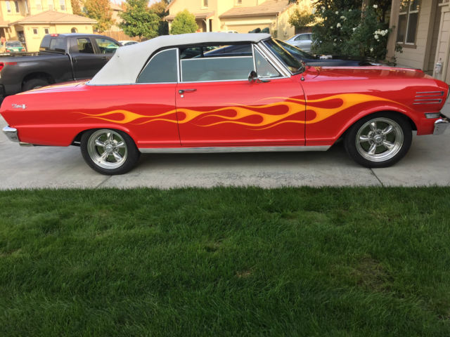 rare 1962 chevy ii nova 400 soft top convertible red flames