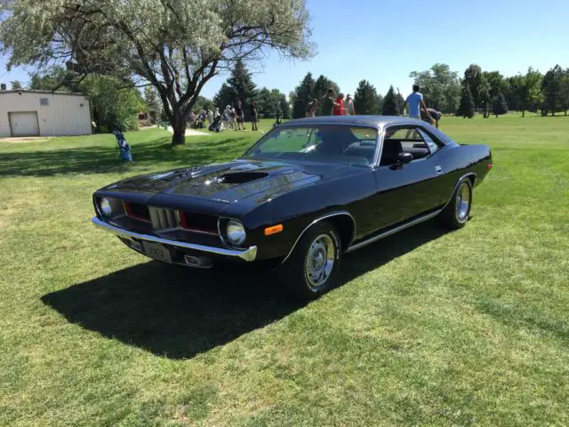 1972 barracuda 'cuda fully restored - triple black