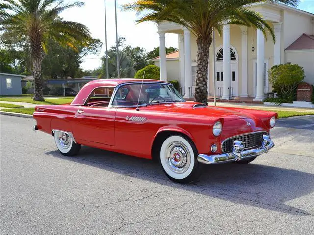 1955 ford thunderbird convertible 292 ci 2-tops auto power steering ac gorgeous
