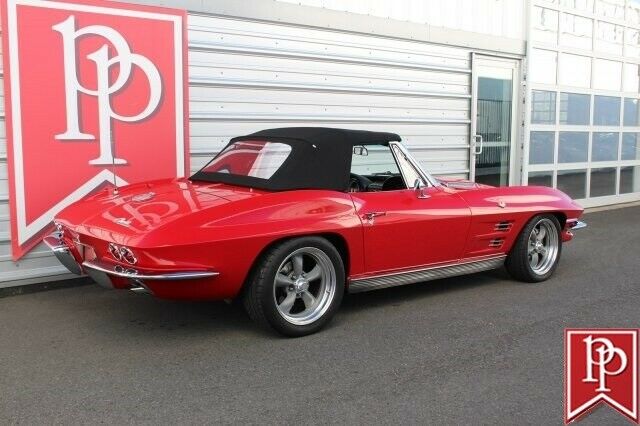 1963 chevrolet corvette convertible resto-mod 0 victory red
