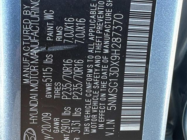 2009 hyundai santa fe gls