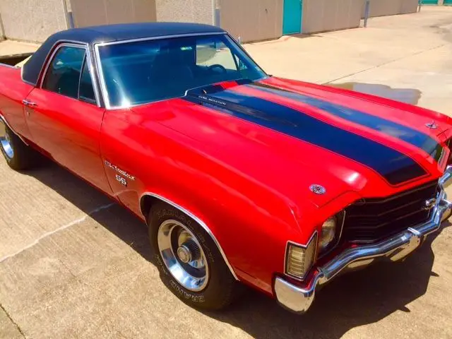 1972 el camino ss 454 4 speed, ac, pdb, ps,pdl, bucket seats, cowl induction