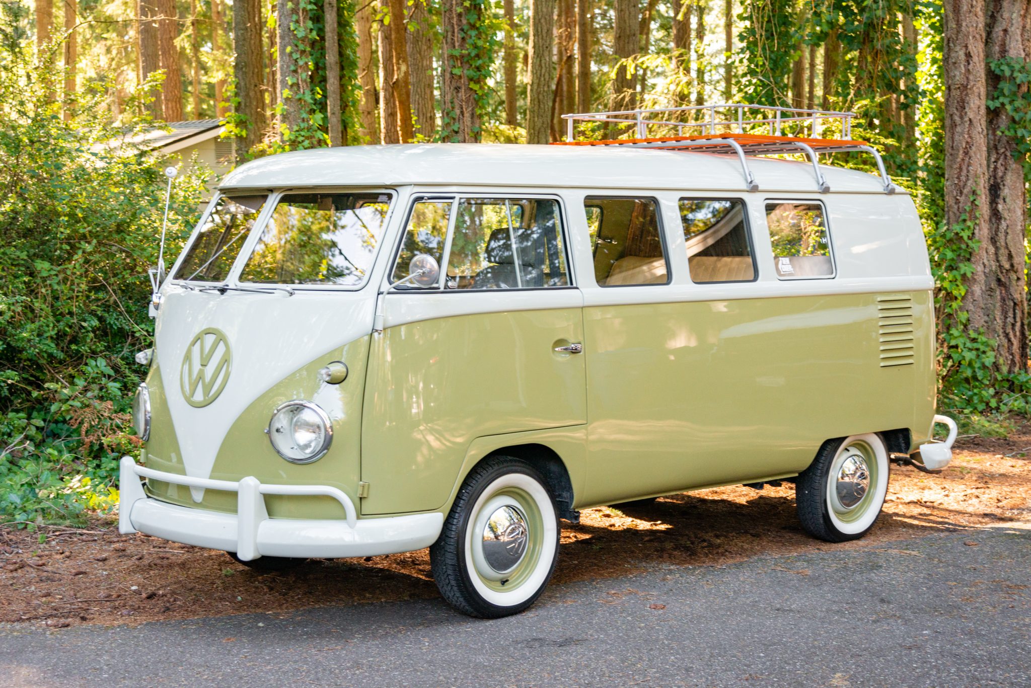 1961 volkswagen type 2 w/1958 serro scotty camper trailer