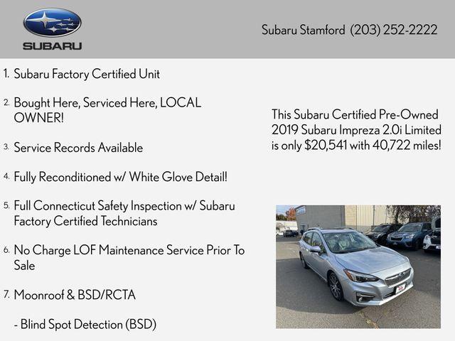 2019 subaru impreza 2.0i limited